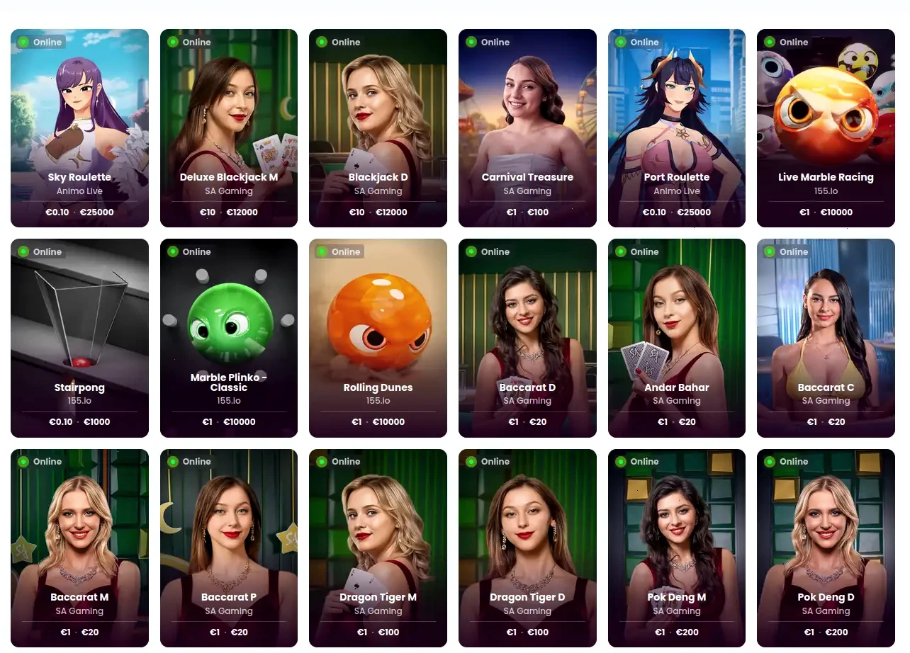 Race up casino giochi e slot online